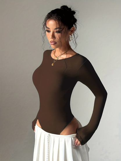 BODY MANICA LUNGA ELASTICIZZATO SCHIENA SCOPERTA